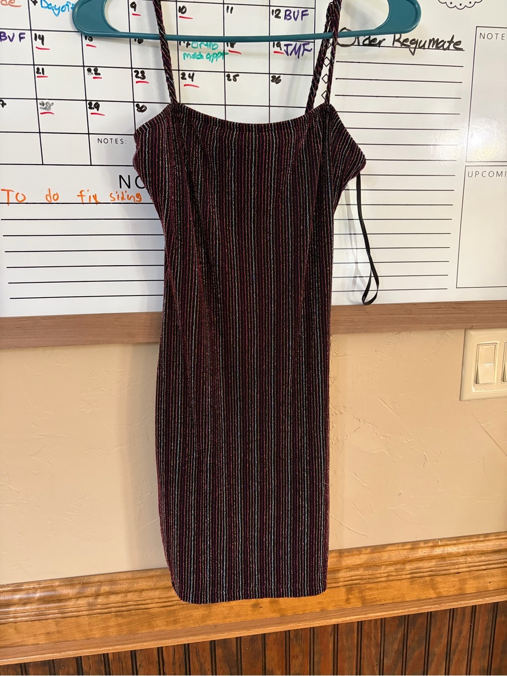 FOREVER 21 Striped Maxi Dress in Black & Pink Size Small